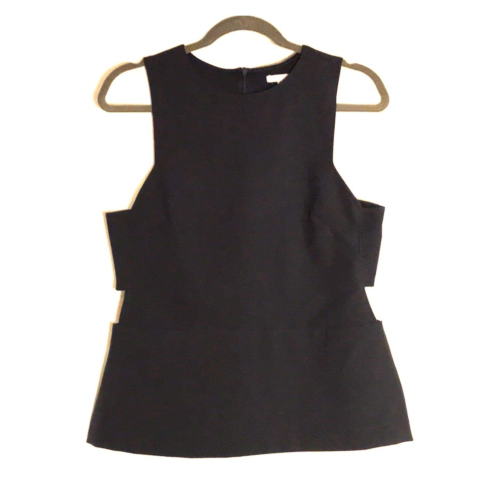 Navy Blue H&M Sleeveless Top with Cutouts